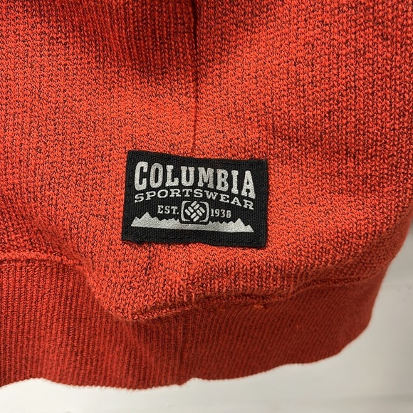 COLUMBIA Red Orange Knit Long Sleeve Shirt Sweatshirt Size XXL - Picture 5 of 6